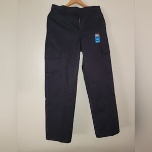 Men GENUINE DICKIES Relaxed Fit Cargo Pants Side Pockets 32 X 32 Navy